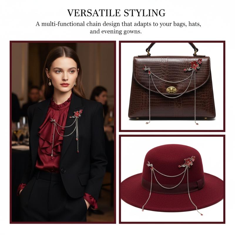 Women Accessories Business - دبوس ماندالا فاخر بسلسلة، إكسسوارات أنيقة