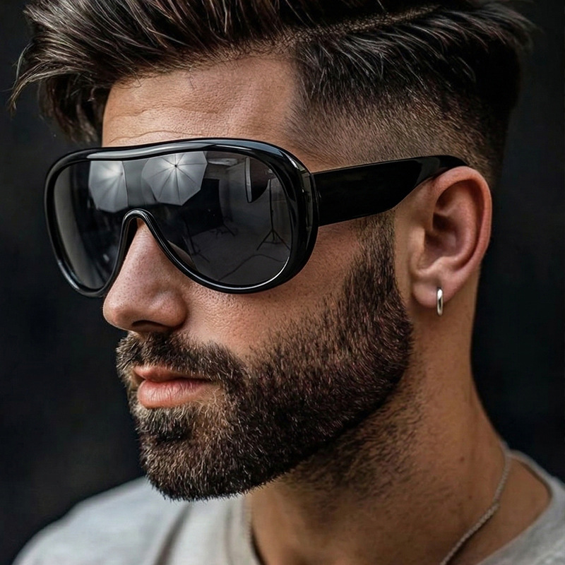Sunglasses Oversized Square - نظارات شمسية كبيرة الحجم بتصميم عين