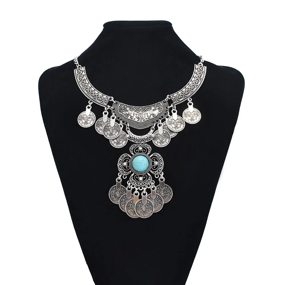 Women Accessories Nepal - خمر سبيكة جوفاء كبيرة زهرة عملات