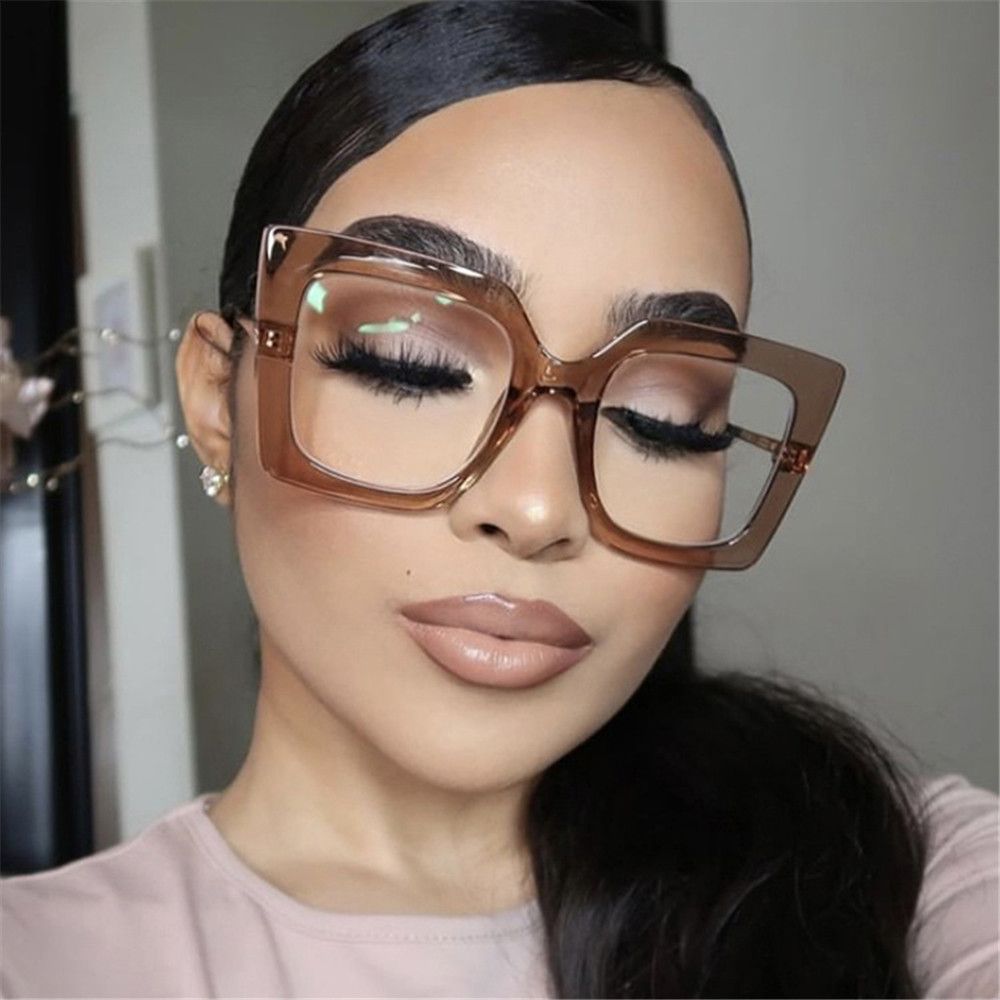 Sunglasses Oversized Square - جديد موضة ساحة النظارات البصرية مكافحة