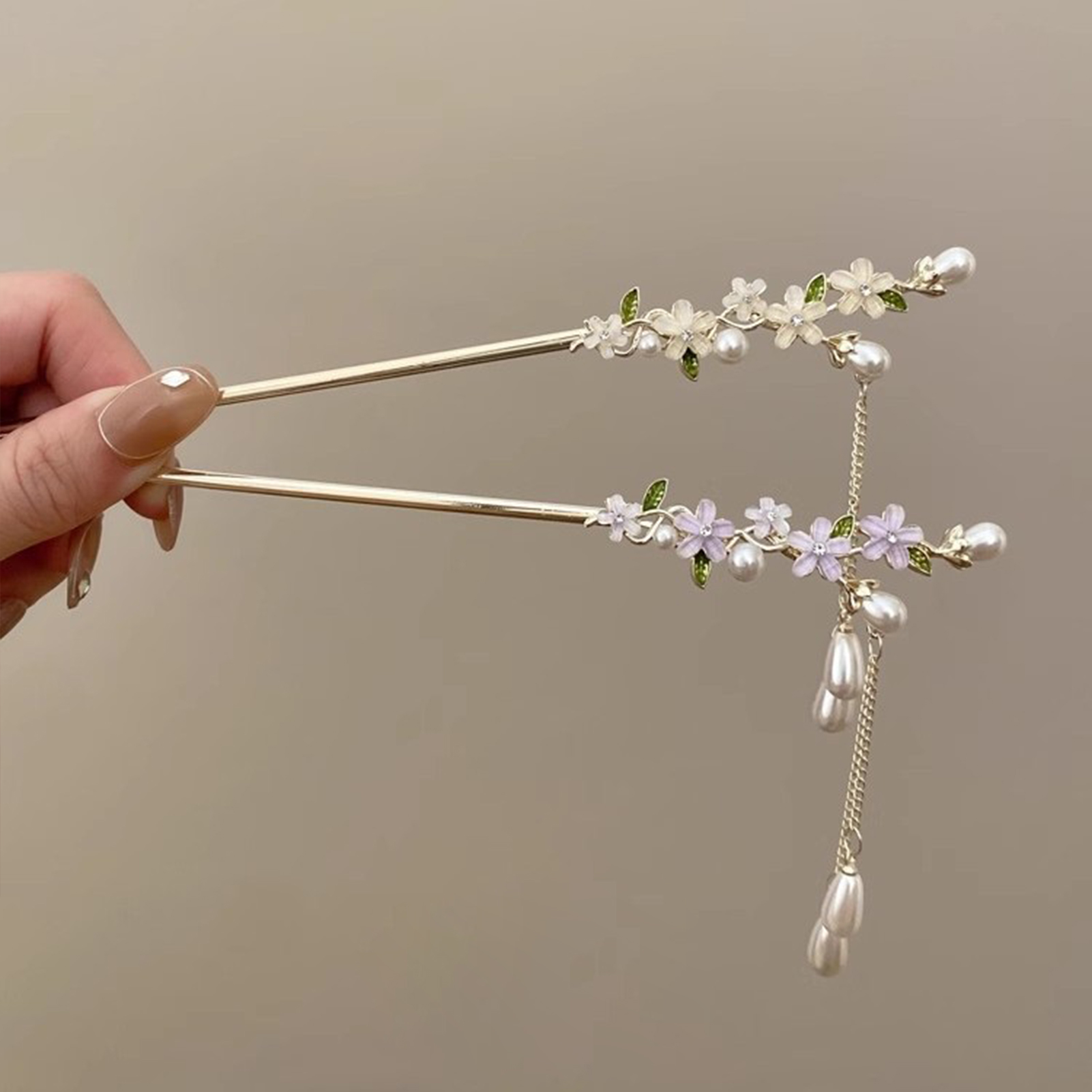 Pearl Hair Pin - دبوس شعر آمن وجميل للحفلات والزفاف،