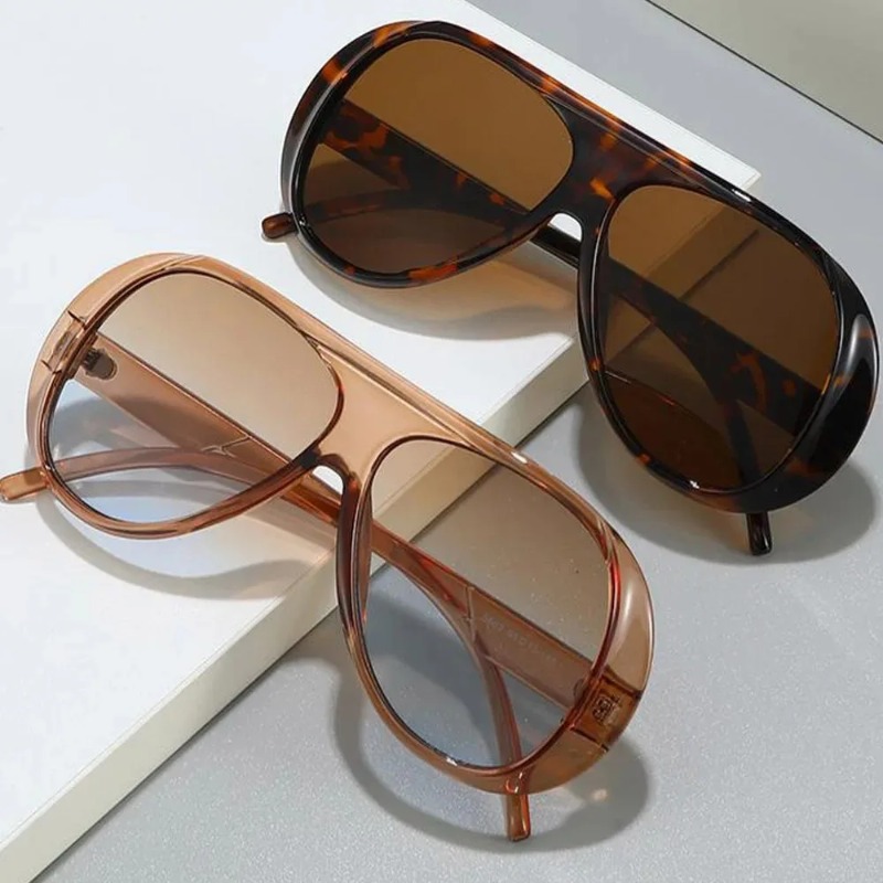 Sunglasses Oversized Square - نظارات شمسية مربعة كبيرة الحجم بتصميم