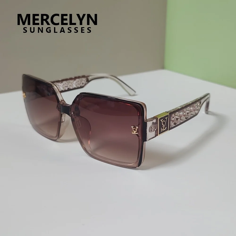 Sunglasses Oversized Square - نظارات شمسية فاخرة أنيقة للنساء والرجال،