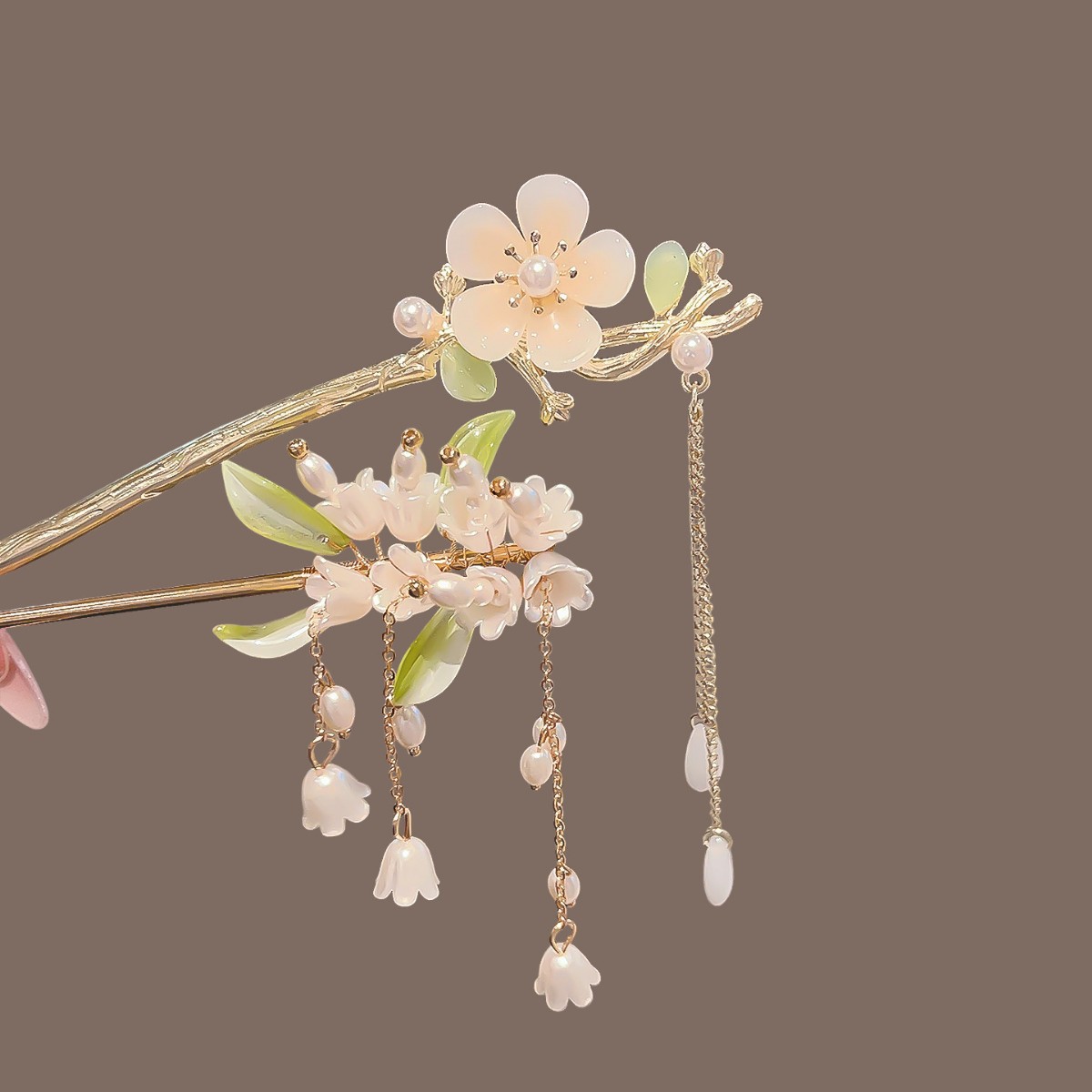دبابيس شعر بتصميم صيني عتيق مع - مراجعة Pearl Hair Pin وسعره