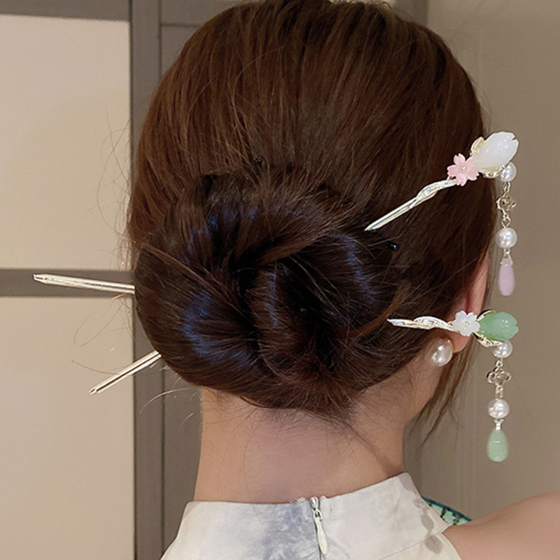 دبوس شعر عتيق الطراز مزين بالز - مراجعة Pearl Hair Pin وسعره