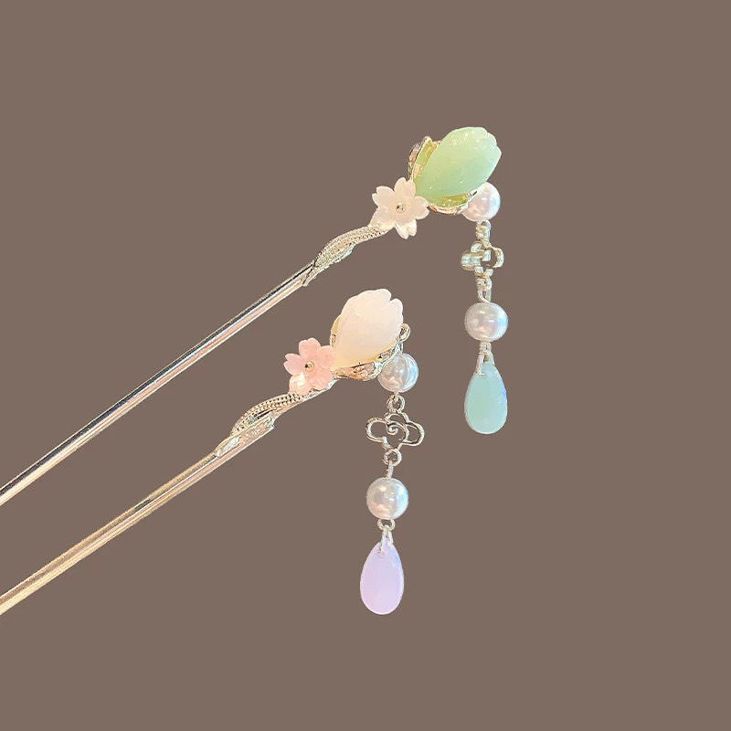 دبوس شعر عتيق الطراز مزين بالز - مراجعة Pearl Hair Pin وسعره