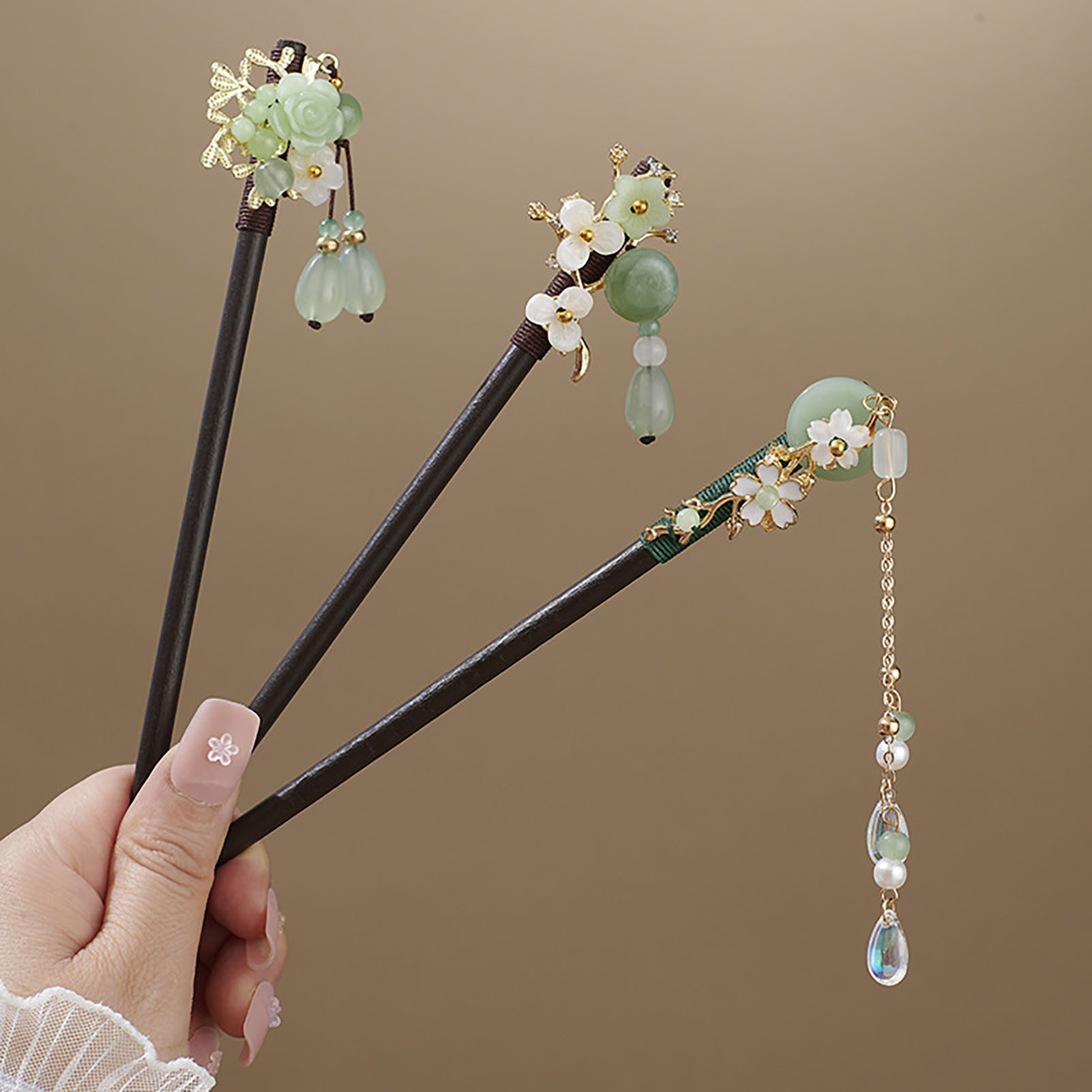 دبوس شعر بتصميم صيني مزخرف بال - مراجعة Pearl Hair Pin وسعره