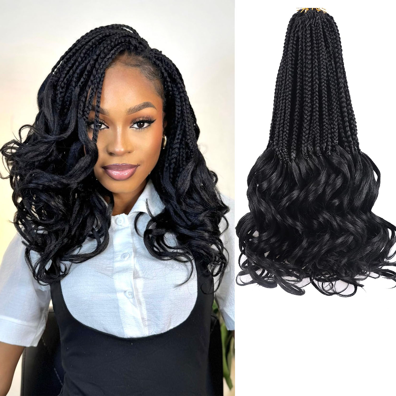 ضفائر كروشيه فرنسية مجعدة بطول - مراجعة Women Accessories Pack وسعره