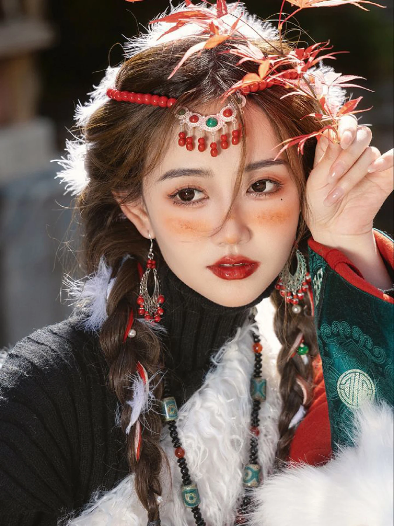 جديد تتجه العرقية التبتية الجب - مراجعة Women Accessories Nepal وسعره