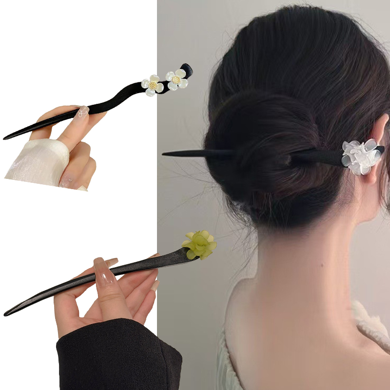خمر النمط الصيني زهرة خشبية ال - مراجعة Pearl Hair Pin وسعره