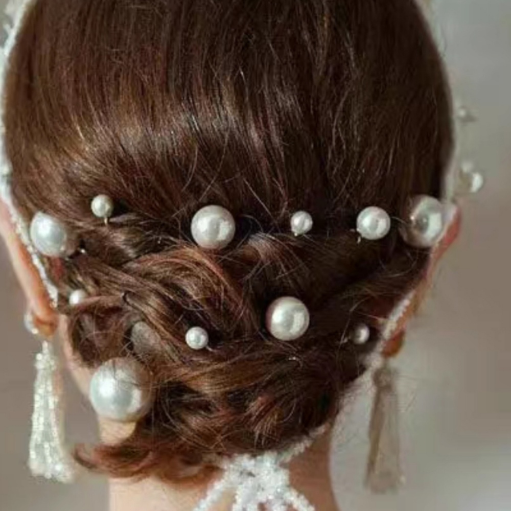مجموعة مشابك شعر من الكريستال  - مراجعة Pearl Hair Pin وسعره