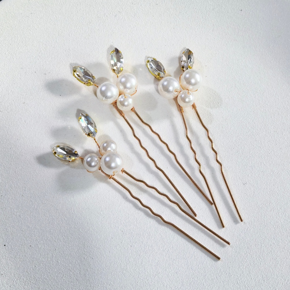 مجموعة مشابك شعر من الكريستال  - مراجعة Pearl Hair Pin وسعره