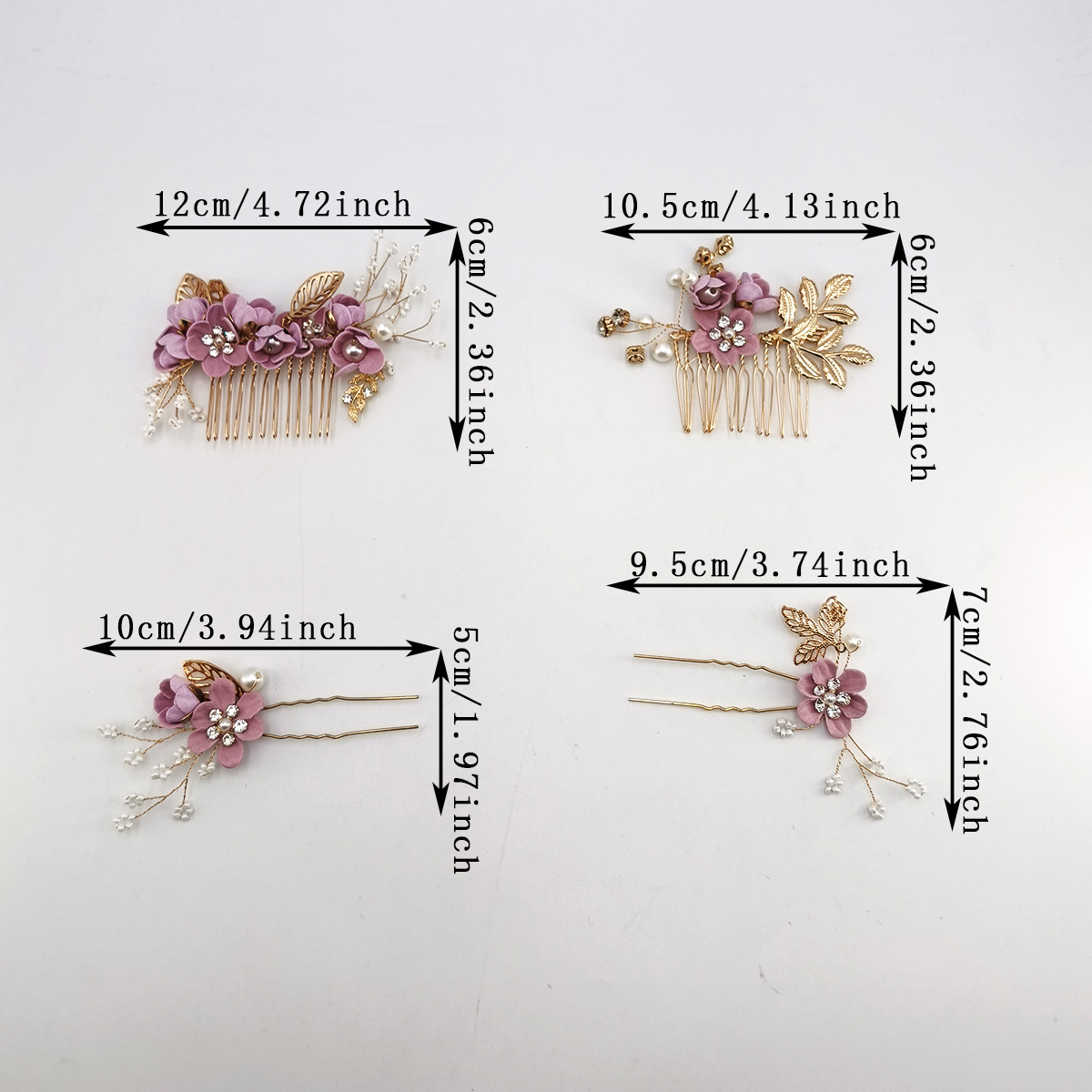 4 قطع لؤلؤة الزركون الفاخرة سب - مراجعة Pearl Hair Pin وسعره