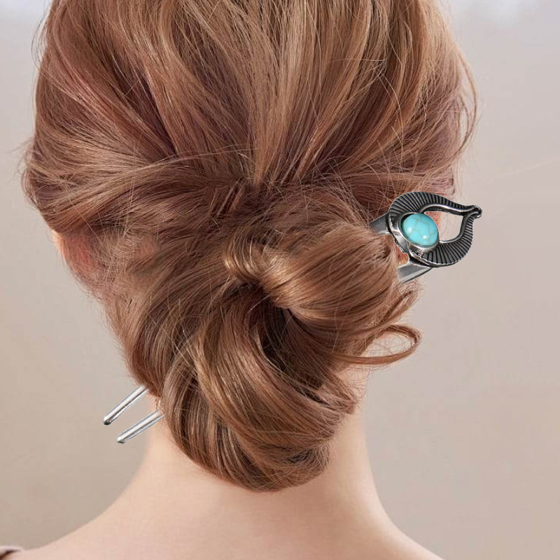 مصر الفيروز U شكل الشعر شوكة د - مراجعة Pearl Hair Pin وسعره
