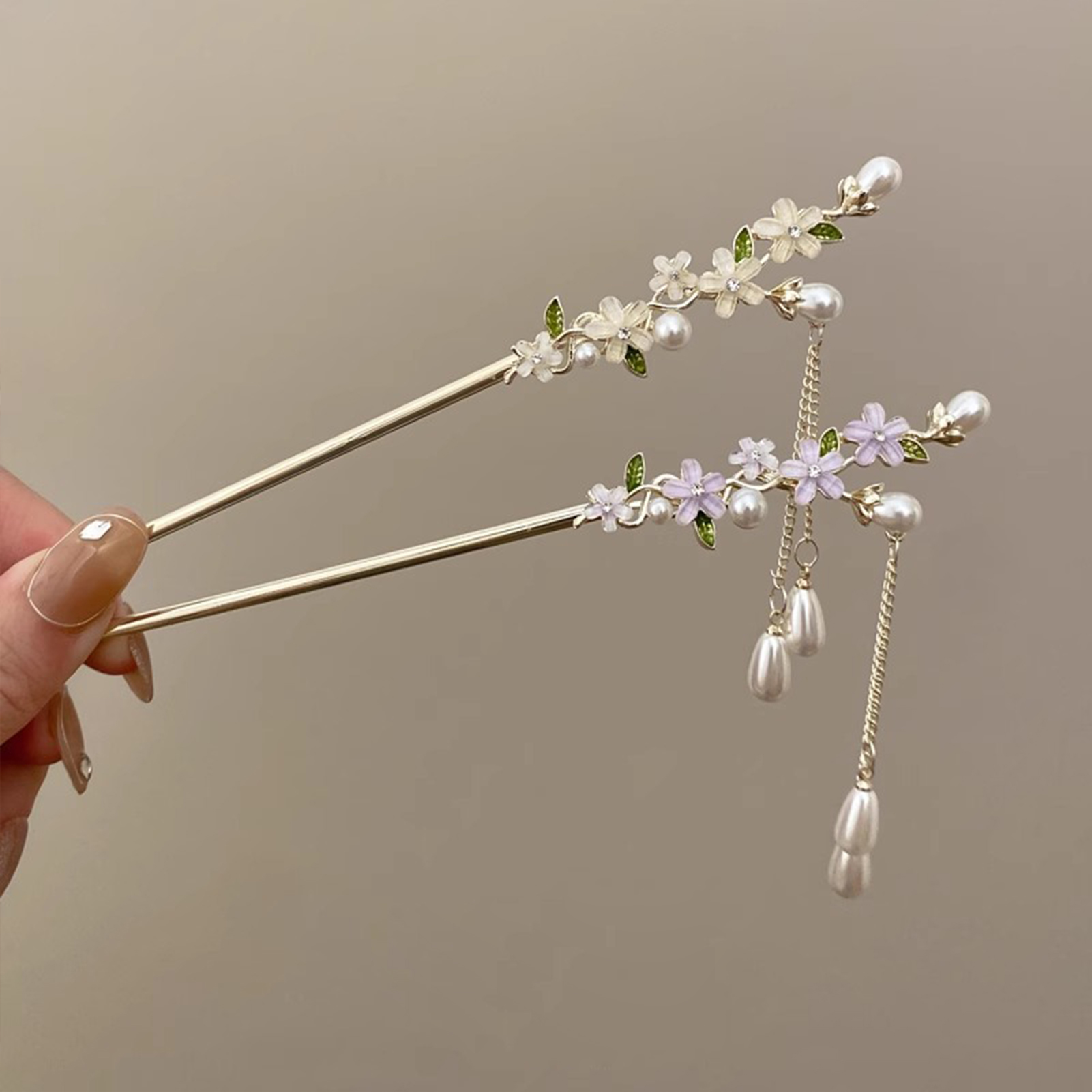 دبوس شعر آمن وجميل للحفلات وال - مراجعة Pearl Hair Pin وسعره