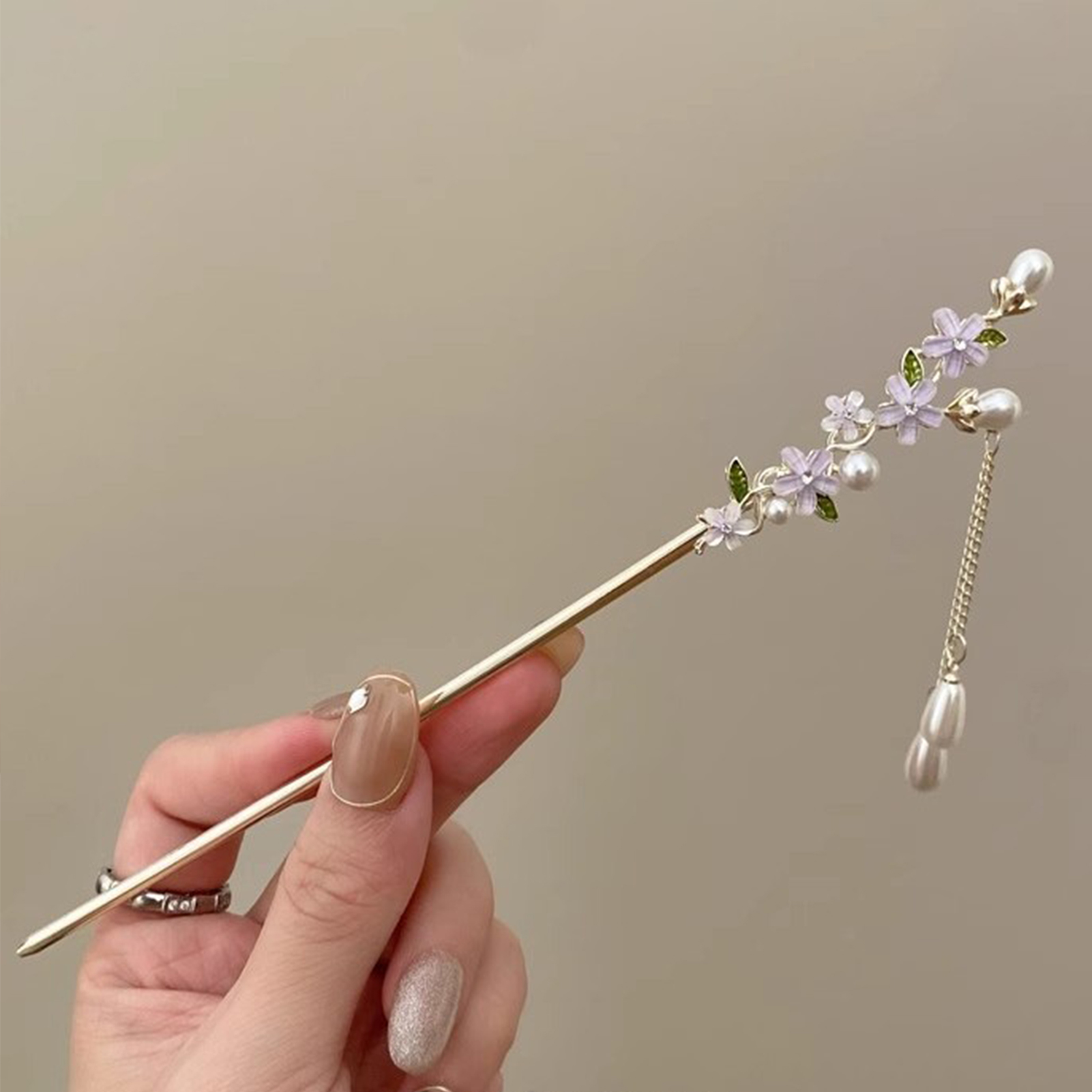 دبوس شعر آمن وجميل للحفلات وال - مراجعة Pearl Hair Pin وسعره