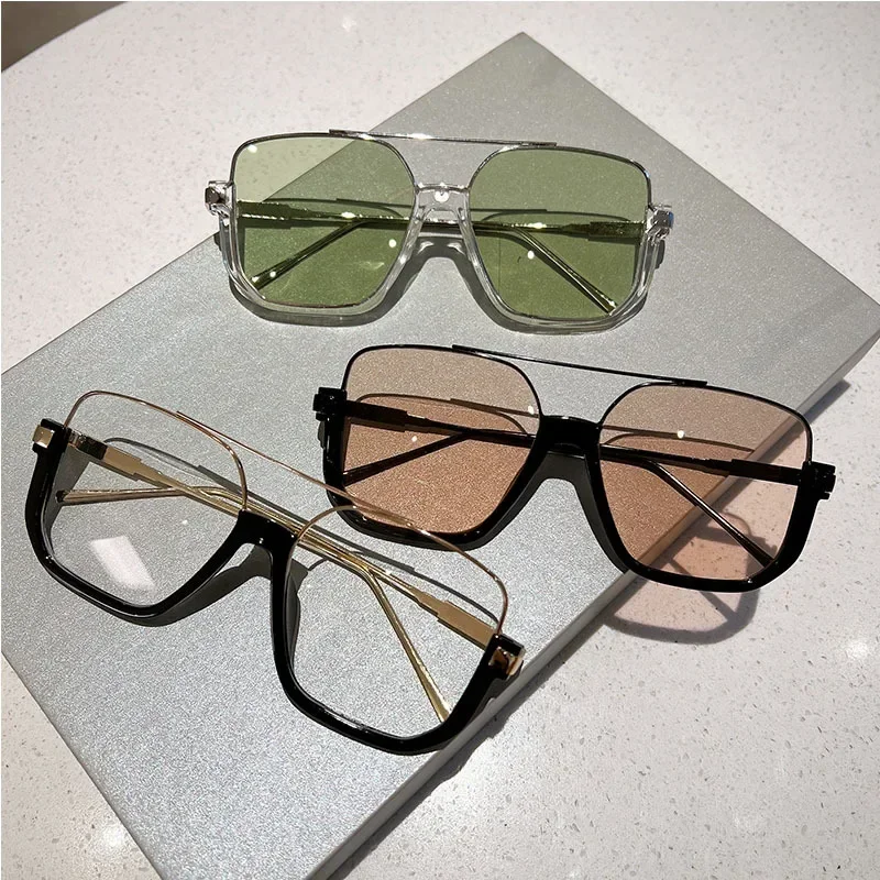 نظارات شمسية معدنية عتيقة الطر - مراجعة Sunglasses Oversized Square وسعره