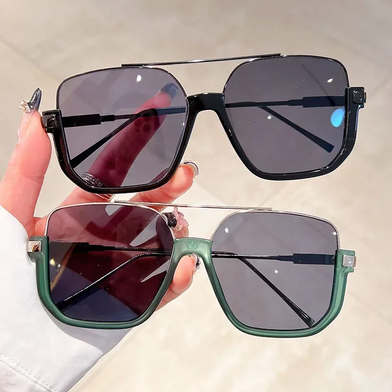 نظارات شمسية معدنية عتيقة الطر - مراجعة Sunglasses Oversized Square وسعره